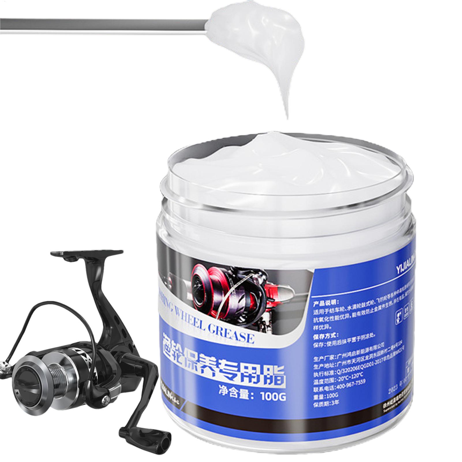 Reel Oil - Angelrollenfett, Angelrollenöl, Effektives Angelrollenpflegezubehör, 100g Angelrollenschmiermittel,