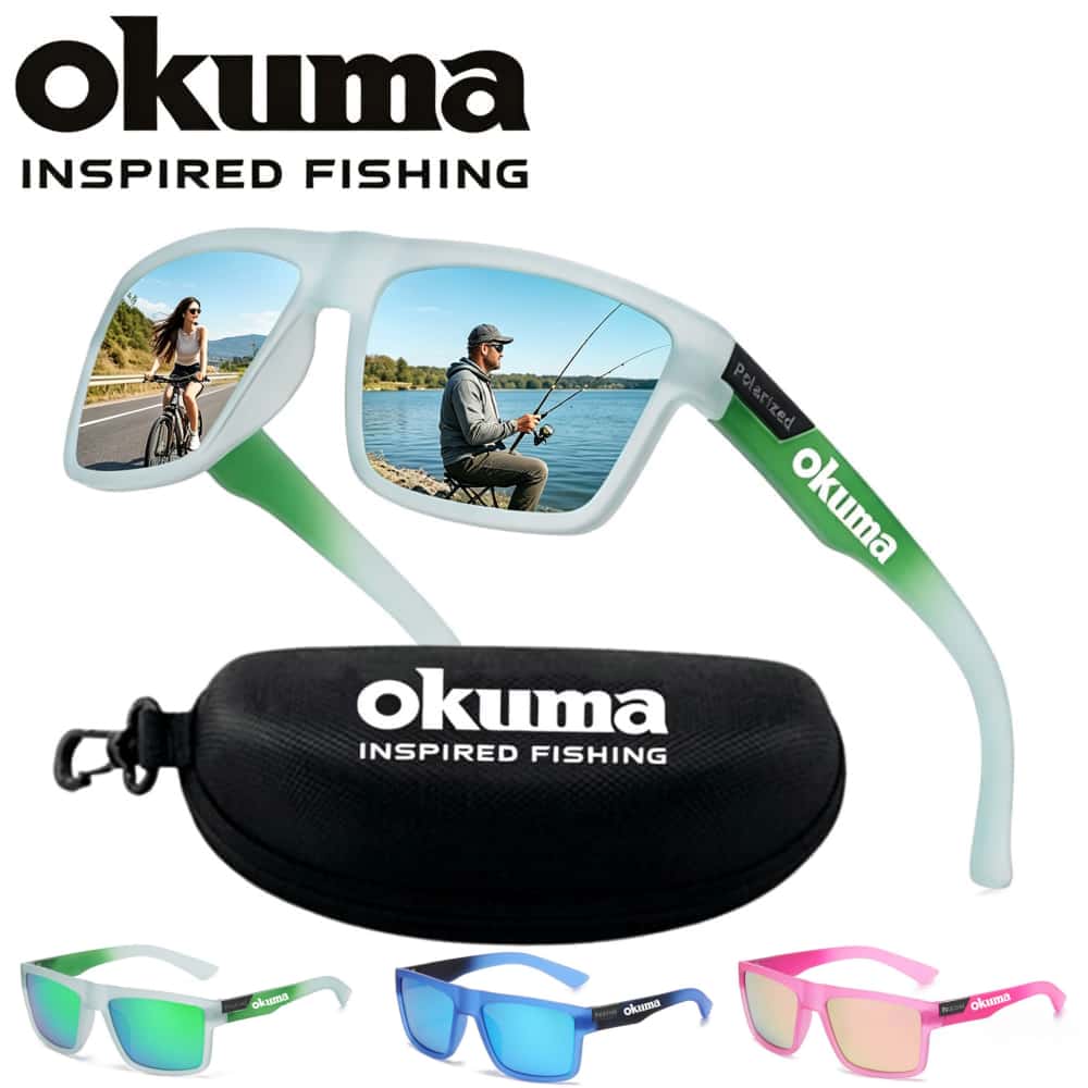 Surf Reel - Kreative Mode-Farbblockierung Okuma Polarisierte Sonnenbrille für